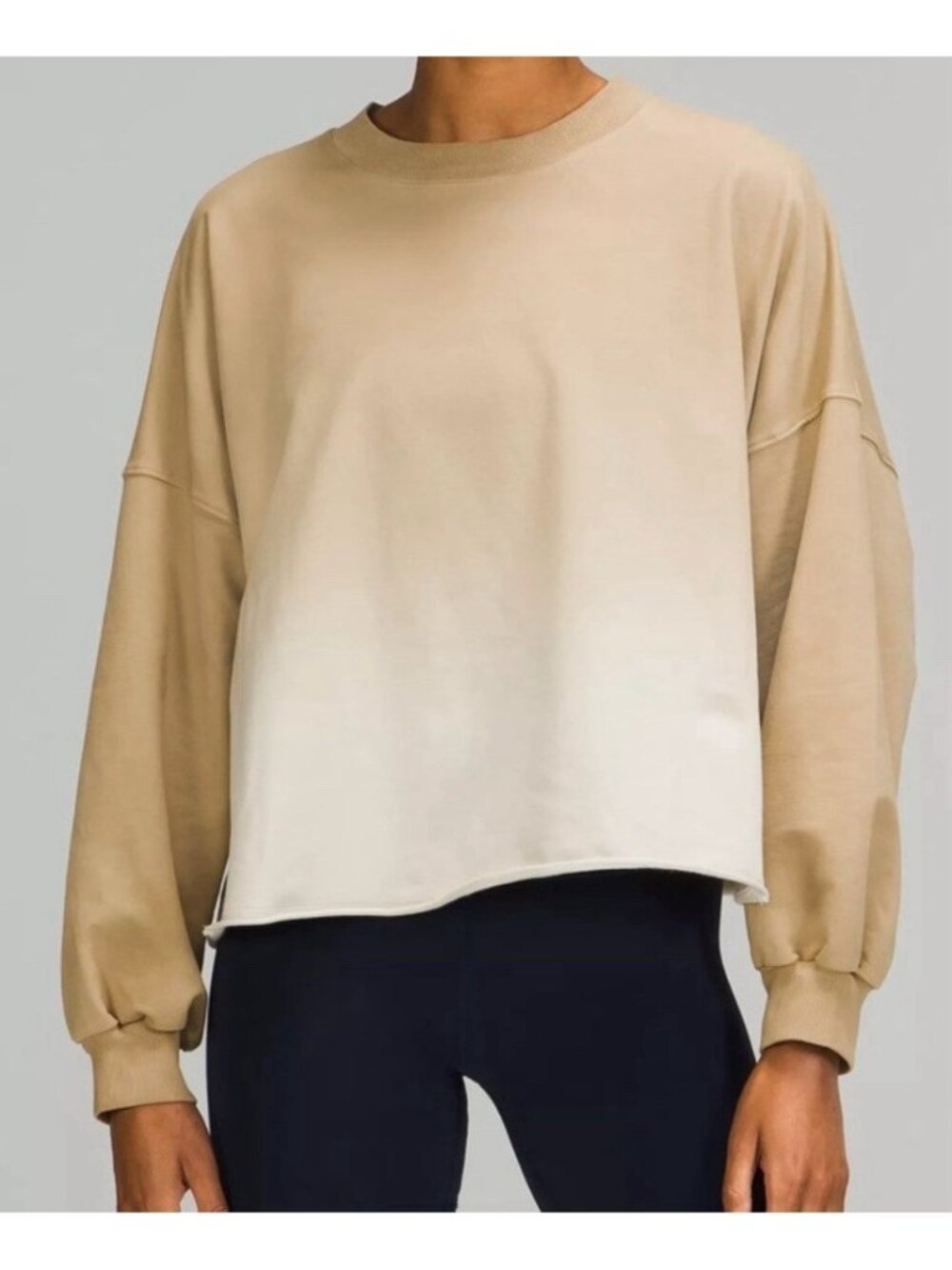 Lululemon LA Oversized Boxy Crew Trench Women’s Size M/L Ombre Pima Cotton